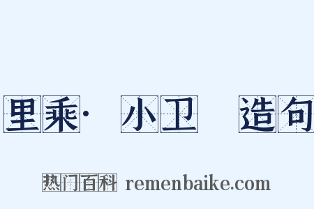 里乘·小卫玠造句是什么意思的图片